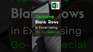 Remove blank rows in Excel using GoToSpecial  Excel Hack Tutorial shorts ytshorts excelshorts [upl. by Aridan]