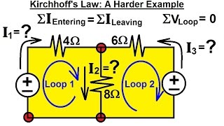 Electrical Engineering Basic Laws 12 of 31 Kirchhoffs Laws A Harder [upl. by Ray]