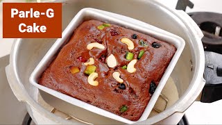 पार्ले जी बिस्कुट से कुकर में केक बनाये  Biscuit Cake in Pressure Cooker  Eggless Cake Easy Kabita [upl. by Adlare]