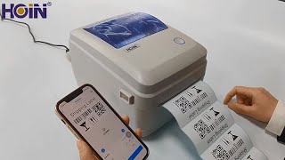 Hoin Printer Factory  4 inch Thermal Label Barcode Printer 4X6 Express Shipping Label Printer [upl. by Anaidirib]