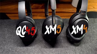 Comparing the Sony WH1000XM5 vs 1000XM4 vs Bose QC45 [upl. by Corey200]