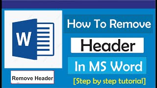 How to Remove Header in Word 2021 [upl. by Myers864]