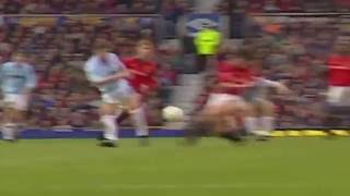 Goal of the Day Uwe Rosler v M Utd 1996 [upl. by Ettenaej]