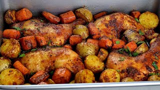 PERFECT ROASTED CHICKEN AND POTATOES BAKED CHICKEN AND POTATOES [upl. by Haddad]