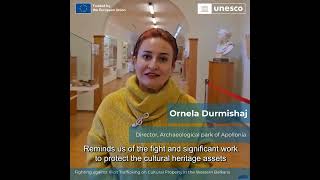 Ornela Durmishaj  Fighting Against the Illicit Trafficking of Cultural Property in Western Balkans [upl. by Isiad]