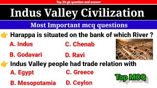 Indus valley civilisation  Harappa civilisation MCQ in English  Ancient history  history MCQ [upl. by Fesuy]