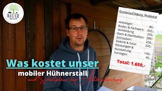 Was kostet ein Mobilstall PLUS Schaltpläne für einen automatischen Hühnerstall [upl. by Fish]