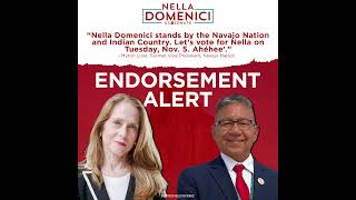 Former Navajo Nation Vice President Myron Lizer Endorses Nella Domenici [upl. by Anelaj]