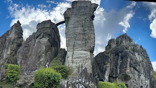 Externsteine NRW Экстернштайне Достопримечательность на Западе Германии [upl. by Sotsirhc]