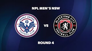 NPL Men’s NSW Round 4 Manly United FC v Blacktown City FC [upl. by Adierf]