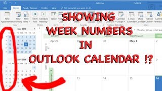 Week numbers in Outlook Calendar  How to display [upl. by Oirramaj46]