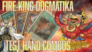 YUGIOH Fire King Dogmatika Learn To Play Test Hand combos [upl. by Bish]