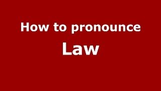 How to pronounce Law French  PronounceNamescom [upl. by Aznecniv468]