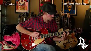 DG  Gretsch G6228FM Players Edition Jet BT Flame Maple Bourbon Stain [upl. by Nibbor]