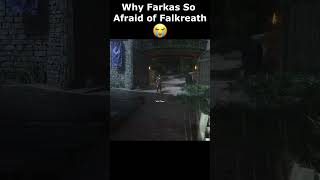 Why Farkas So Afraid of Falkreath 😭 skyrim skyrimanniversary elderscrolls shorts [upl. by Yorgen660]