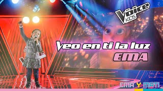 Veo en ti la luz  Ema covers de Enredados quotRapunzelquot  The Voice kids Chayanne y Danna Paola [upl. by Aaronson286]