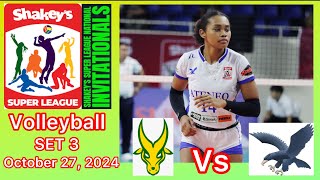 FEU LADY TAMARAWS VS ATENEO LADY EAGLES SET 3 SHAKEYS SUPER LEAGUE October 27 2024 [upl. by Tsirhc]