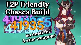 F2P Chasca Build FIRST EVER MultiElement DPS  Genshin Impact [upl. by Louis]