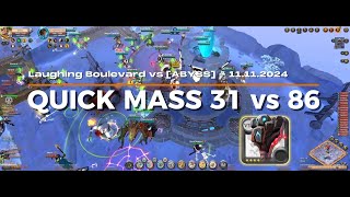 Territory Defense Quick Mass 31 vs 86  Laughing Boulevard vs ABYSS  BeYo  Albion Online [upl. by Greenlee]