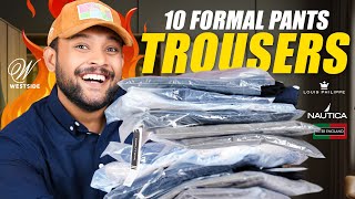 10 Best Formal TrousersPants for OfficeCollege 🔥 Formal Pants Haul 2024  ONE CHANCE [upl. by Anaila257]