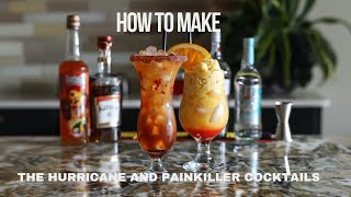 How to make the Hurricane and Painkiller cocktails [upl. by Therine]