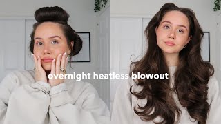 OVERNIGHT HEATLESS BLOWOUT TUTORIAL [upl. by Leirza173]