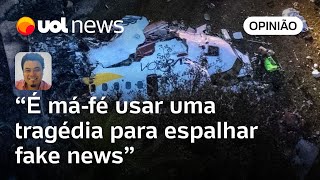 Vinhedo Mercadores da morte já espalham desinformação sobre queda do avião em SP  Sakamoto [upl. by Thornton]