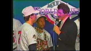 1991 World Series Final Post Game Coverage on CBS [upl. by Akselaw]