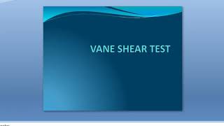 Vane shear test [upl. by Papert]