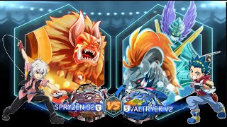 Victory Valtryek VS Storm Spryzen  Beyblade BURST app  AS2 Gaming [upl. by Adnofal]