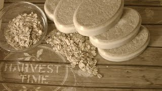 Oatmeal and Goats milk melt amp pour soap [upl. by Esylla]