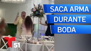 Dueño saca arma durante una boda y se apodera el caos [upl. by Anattar]