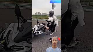 😱Ladki gir gayi automobile duke rm biker ktmduke mt15 bike bikelover trending ridershorts [upl. by Ailahtan]