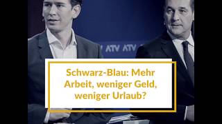 Schwarz Blau Mehr Arbeit weniger Geld weniger Urlaub [upl. by Olemrac314]