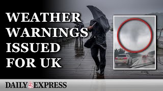 Tornadoes seen across UK as floods expected from heavy rainfall [upl. by Lacee332]