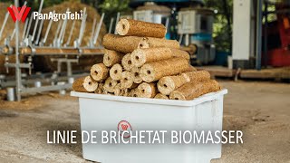 Prezentare linie brichetat paie resturi vegetale BIOMASSER MULTI [upl. by Latnahs]