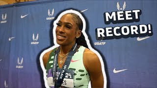 Alexis Holmes Clocks 5034 Meet Record To Grab 400m USATF Indoor Title [upl. by Yendor508]