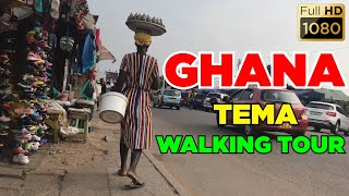 Crowded market in Tema Ghana [upl. by Eronel]