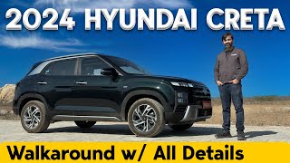 The Most Detailed 2024 Hyundai Creta Walkaround Review w Prices  Part 1 Hindi [upl. by Erhart117]