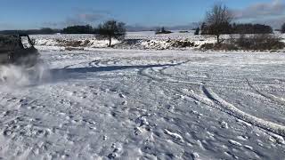 Polaris Ranger drifting on snow ATV snowdrifting [upl. by Lamoureux744]