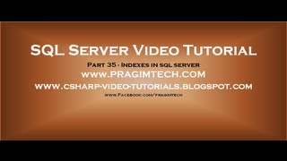 Indexes in sql server Part 35 [upl. by Airotahs233]
