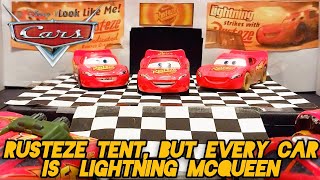 Disney Pixar Cars  Rusteze Tent But Every Car Is Lightning McQueen [upl. by Lybis318]