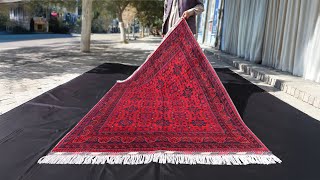 5x7 Red Turkmen Handmade Rug – A Timeless Masterpiece from Maymana Afghanistan [upl. by Ettedualc]