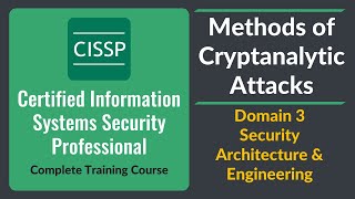 CISSP Methods of Cryptanalytic Attacks  Domain 3 Security Architecture amp Engineering  Urdu  Hindi [upl. by Rett]