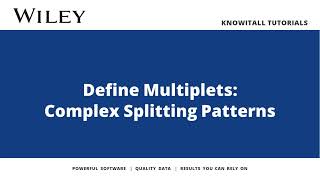 KnowItAll Software Define Multiplets – Complex Splitting Pattern [upl. by Drisko]