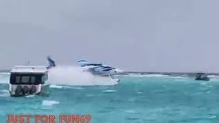 Seaplane landing in rough water  Maldives [upl. by Sklar767]