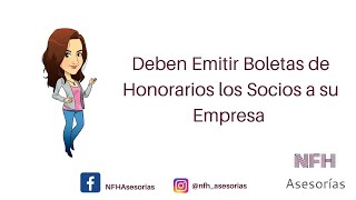 BOLETA DE HONORARIOS DE LOS SOCIOS HACIA SU EMPRESA [upl. by Mloclam]