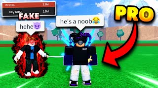 I Went Undercover As a 25M BOUNTY Noob Then CLAPPED Pros In Blox Fruits [upl. by Akiemehs]