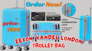 Kandel London Zexon Trolley Bag  Best Trolley Bag [upl. by Kwok]