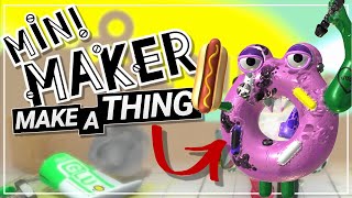 WE MADE THIS MONSTER  Mini Maker Make a Thing coop gameplay [upl. by Laeno]